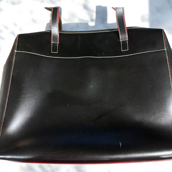 Lodis Audrey Zip Top Tote W/ Organization - Black with Red Trim - Picture 3 of 11